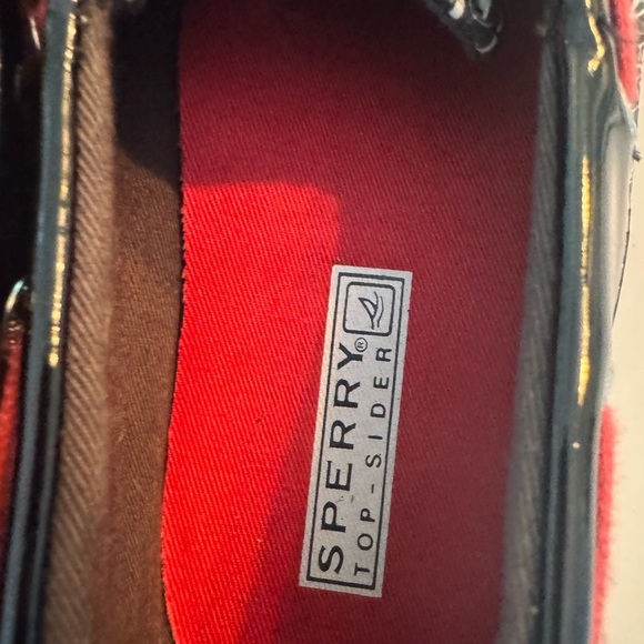 Sperry Red and Black Top-Sider Size 7.5 - Picture 7 of 14